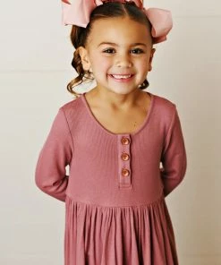 Girls Swoon Baby Berry Waffle Bamboo Dress