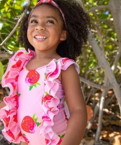 Blueberry Bay Berry Seascape Swimsuit Girls