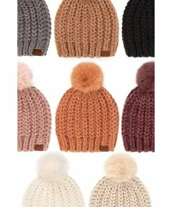 Tween CC Soft Chenille Chunky Pom Hat