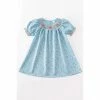 Honeydew Blue Floral Pumpkin Smocked Bishop Dress
