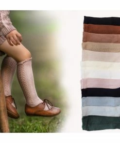 Girls Mali Wear French Lace Knee Sock