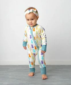 Emerson & Friends Easter Peeps Bamboo Convertible Pj Romper