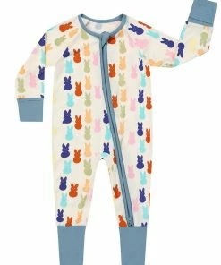 Emerson & Friends Easter Peeps Bamboo Convertible Pj Romper