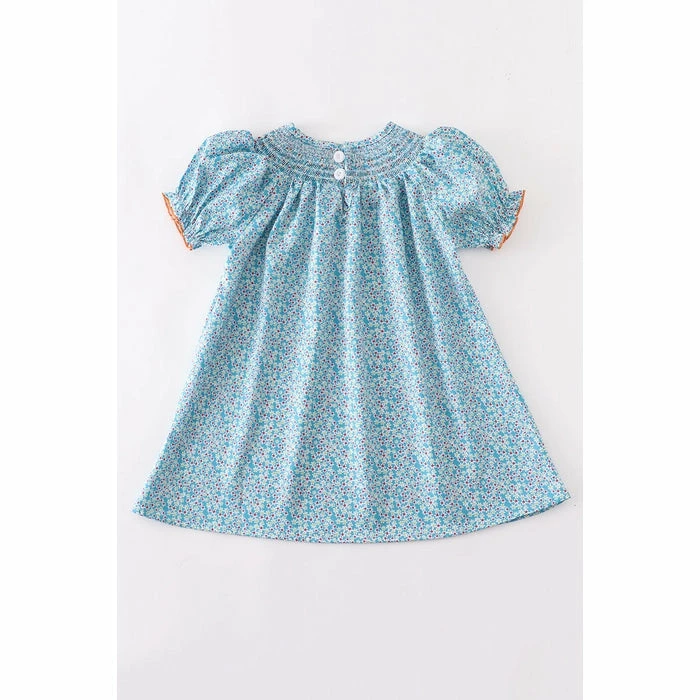 Cheap π Honeydew Blue Floral Pumpkin Smocked Bishop π Dress π₯° 5 Honeydew Blue Floral Pumpkin Smocked Bishop Dress