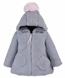 Girls Widgeon Fur Pom Hooded Coat