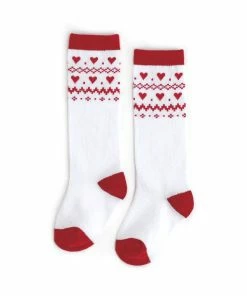 Little Stockings Company Liittle Stockings Co Heart Fair Isle Knee Sock Girls