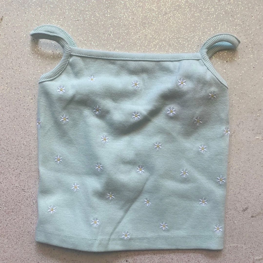 Wholesale π Paper Flower Daisy Embroidery Tank π€© 3 Paper Flower Daisy Embroidery Tank