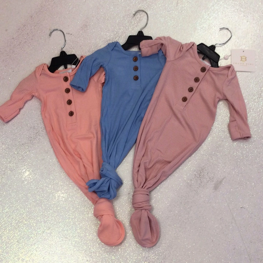 Brand new β¨ Baby Clothes Swoon Baby Bamboo Ribbed Knotted Gown π₯° 3 Baby Clothes Swoon Baby Bamboo Ribbed Knotted Gown