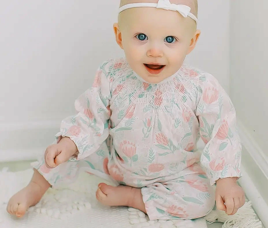 Best deal β€οΈ Feather Baby Layla Smocked Romper π 3 Feather Baby Layla Smocked Romper