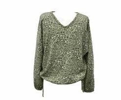 Paper Crane Long Sleeve Printed Top