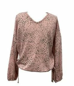 Paper Crane Long Sleeve Printed Top