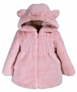 Widgeon Plush Pink Fur Eared Coat