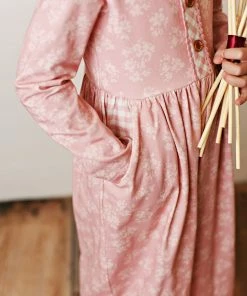 Girls Swoon Baby Vintage Mauve Floral Bliss Pocket Jumper