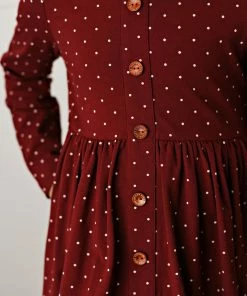 Swoon Baby Charming Crimson Prim Dottie Pocket Dress