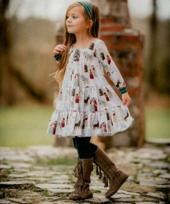 Girls Be Girl Clothing Starry Night Garden Twirler Dress