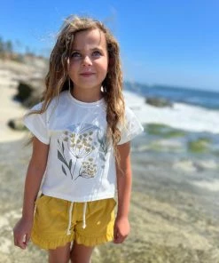 Girls Vignette Sutton Flutter Sleeve Tee