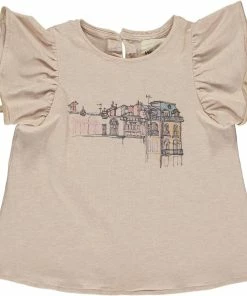 Girls Vignette Sutton Flutter Sleeve Tee