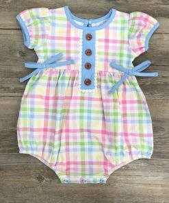 Clearance Swoon Baby Watercolor Gingham Petal Bubble