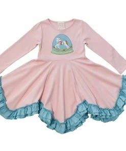 Girls Lemon Loves Lime Unicorn Snowglobe Dress