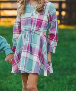 Mabel & Honey Rowen Woven Plaid Dress