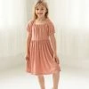 Girls Mabel & Honey Aruora Ribbed Dress