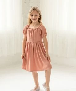 Girls Mabel & Honey Aruora Ribbed Dress