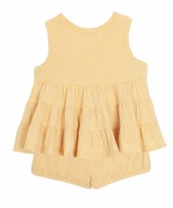 Mabel & Honey Goin Bananas Polka Dot Knit Set