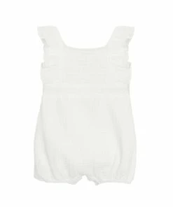 Mabel & Honey Vivienne White Cotton Bubble Baby Clothes