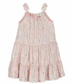 Girls Mabel & Honey Summer Sparkle Chiffon Dress