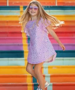 Mabel & Honey Sea Monster Sparkly Sequin Dress Girls