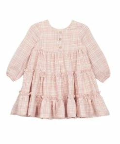 Girls Mabel & Honey Juniper Pink Woven Dress