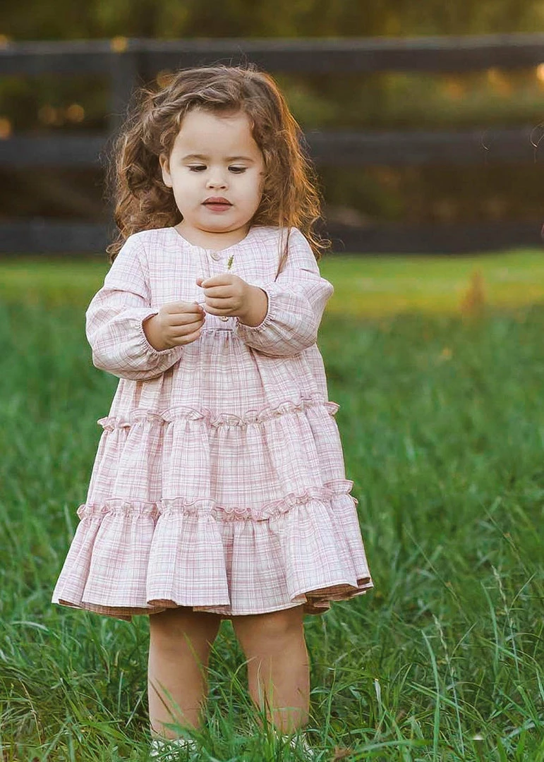 Flash Sale โ๏ธ Girls Mabel & Honey Juniper Pink Woven ๐ Dress ๐ 3 Girls Mabel & Honey Juniper Pink Woven Dress