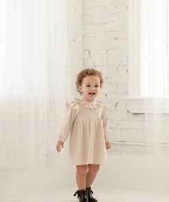 Mabel & Honey Ivory Woodland Knit Dress Girls