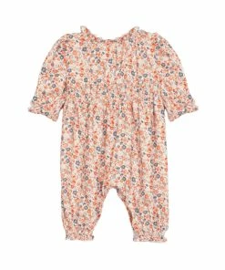 Mabel & Honey Pumpkin Pie Floral Romper Baby Clothes