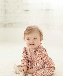 Mabel & Honey Pumpkin Pie Floral Romper Baby Clothes
