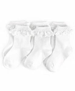 Hot Sale π Little Stockings Company π§ Girls Little Stockings Co 3 Pack Midi Lace Sock π₯ 11 Little Stockings Company Girls Little Stockings Co 3 Pack Midi Lace Sock