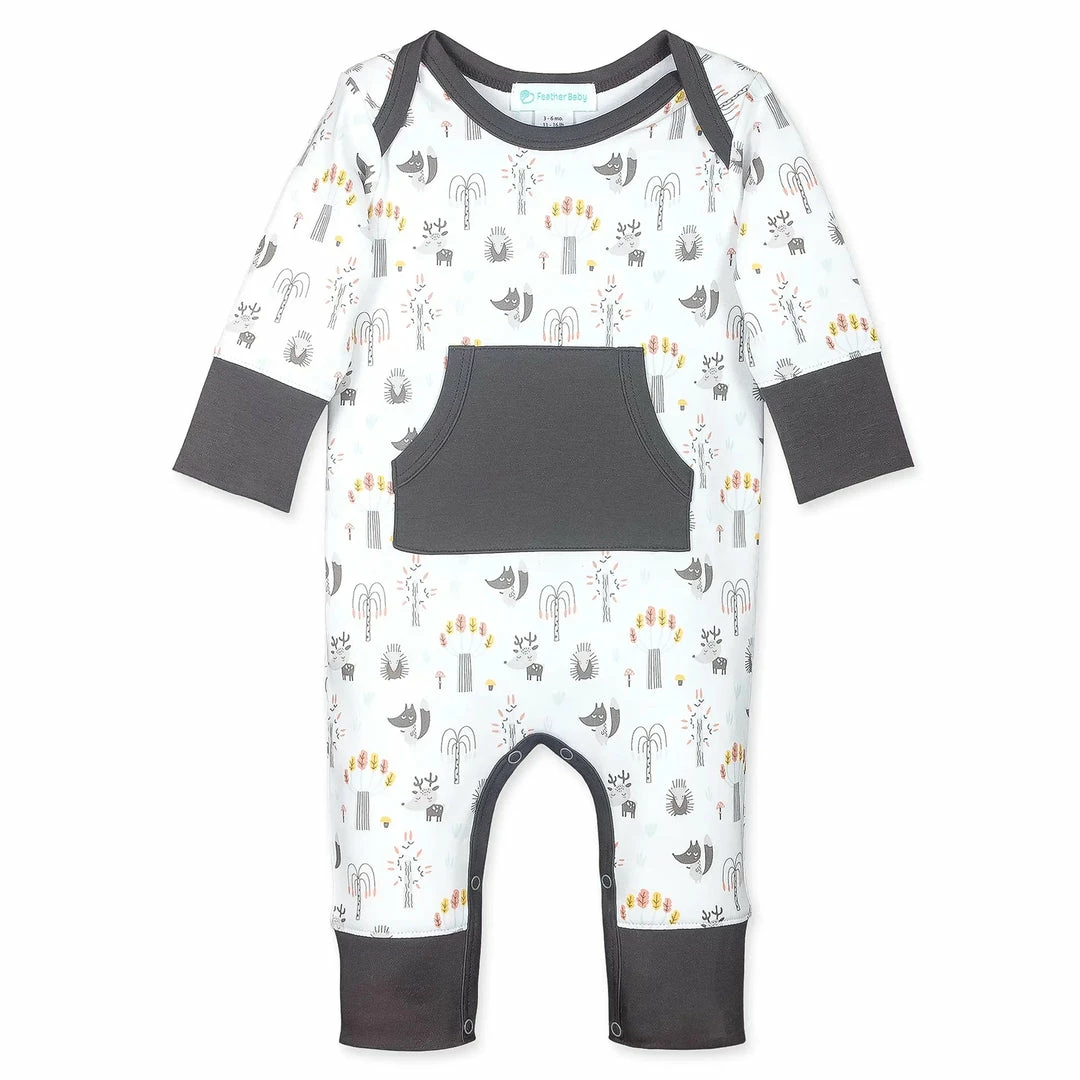 Brand new β€οΈ Boys Feather Baby Playful Wildlife Romper π 3 Boys Feather Baby Playful Wildlife Romper